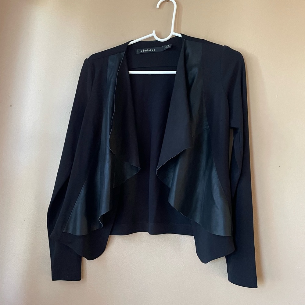 Black Leather Iris Setlakwe Blazer Jacket